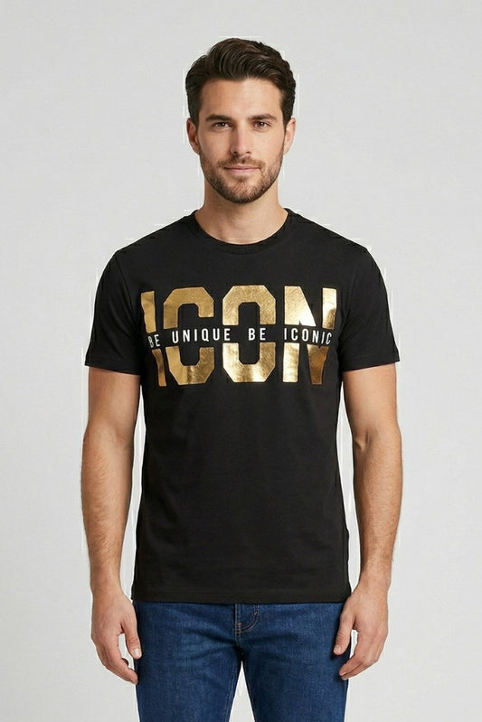IUT022 T-SHIRT C/LOGO ORO ICON