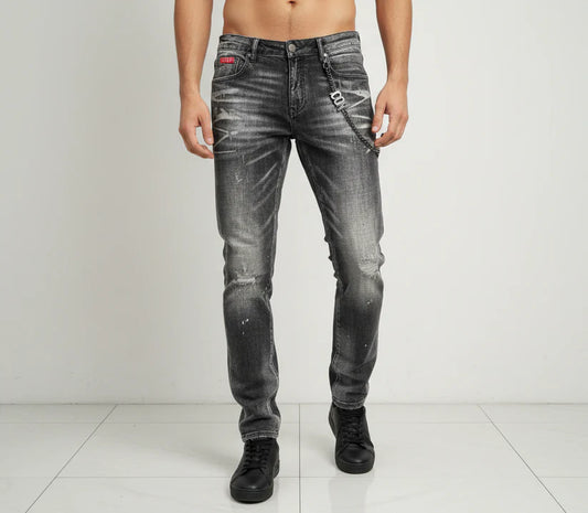 IUD021 DENIM C/STAMPA "X" SUL DIETRO ICON