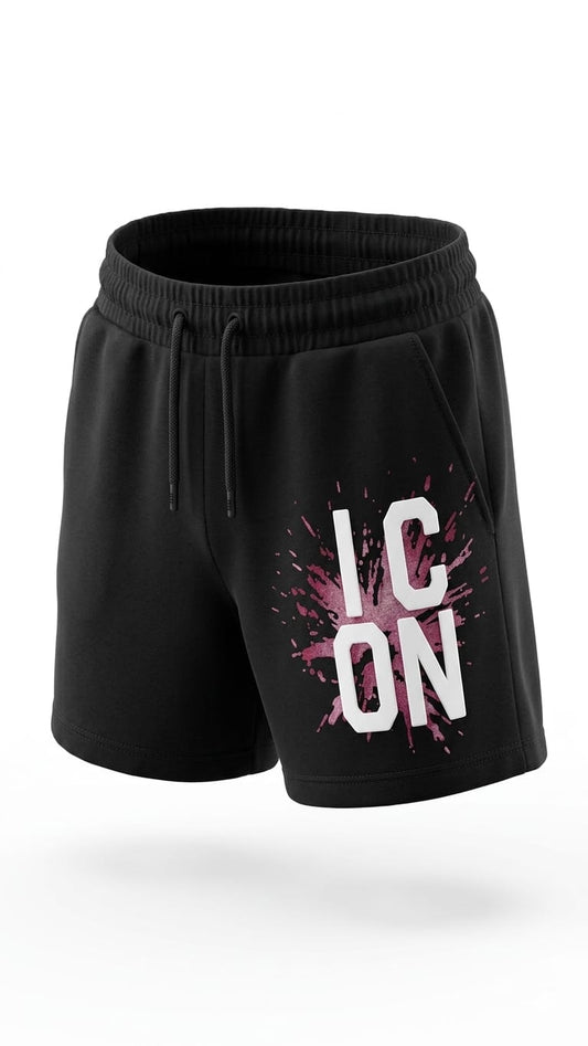 IDB007 SHORTS C/LOGO GLITTER ICON