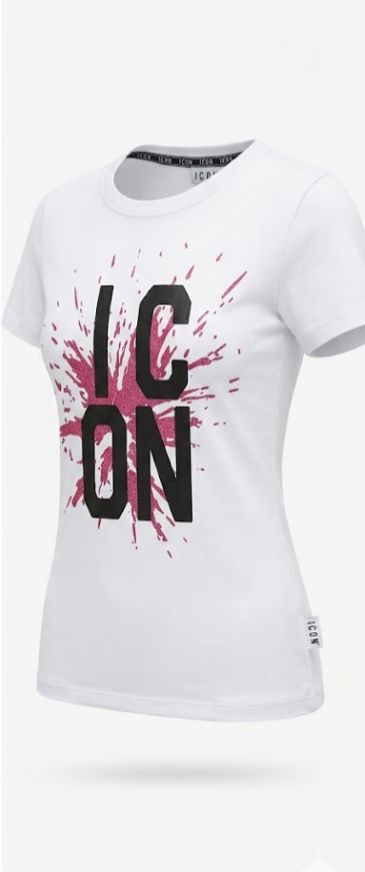 IDT012 T-SHIRT C/LOGO GLITTER ICON